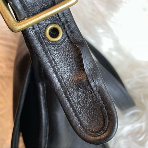 Vintage 90's Coach Classic Patricia's Legacy Bag #9951 Leather Black Saddle‎ - Picture 12 of 16